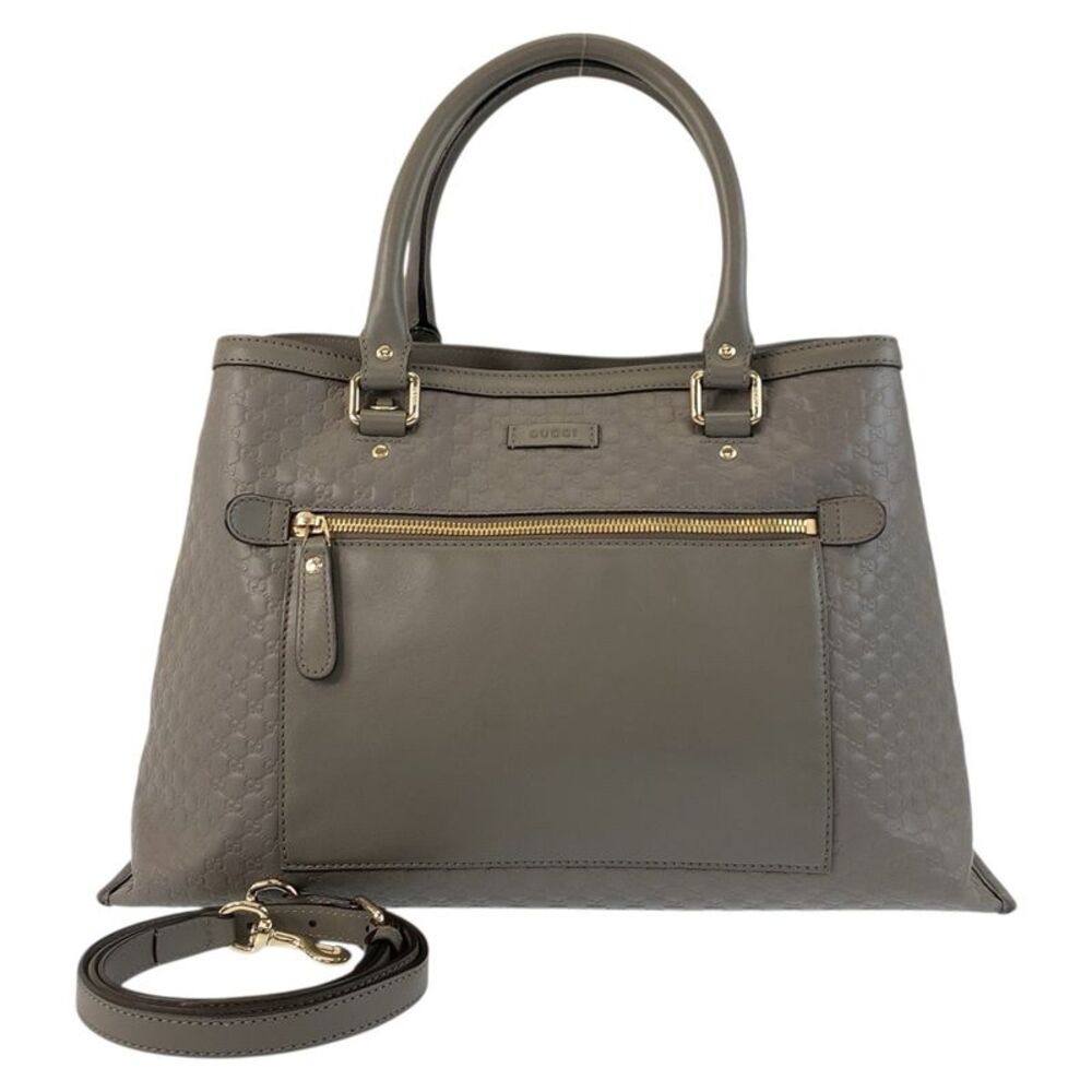 Gucci Leather Microguccissima Tote Bag